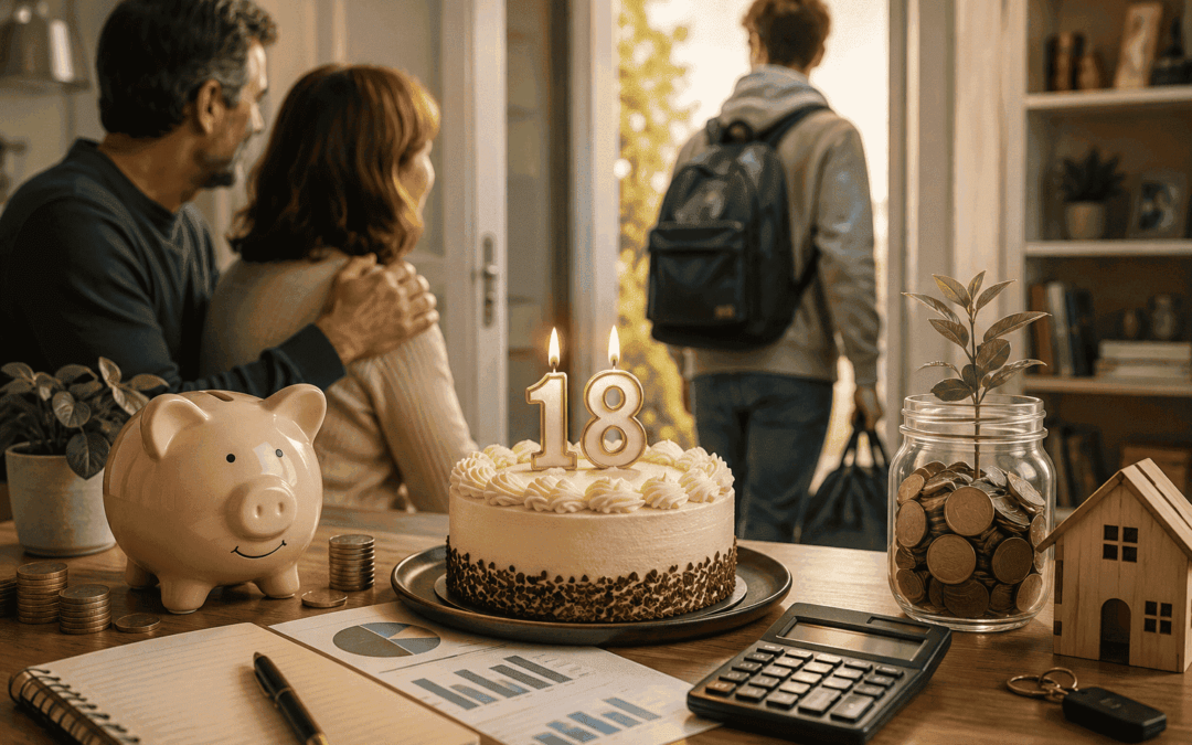 Parents réalisant un bilan patrimonial après le départ de leur enfant du foyer fiscal afin d'optimiser leur fiscalité, leur épargne et leurs projets.