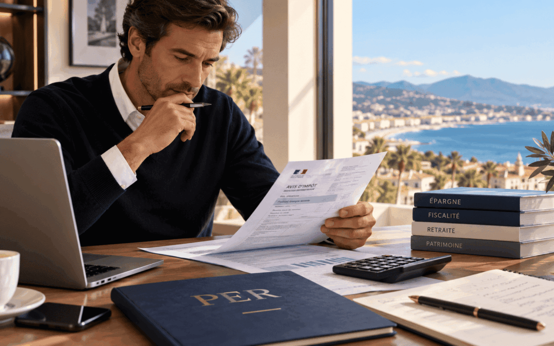 Personne consultant son avis d’impôt pour calculer son plafond de versement PER en 2026.